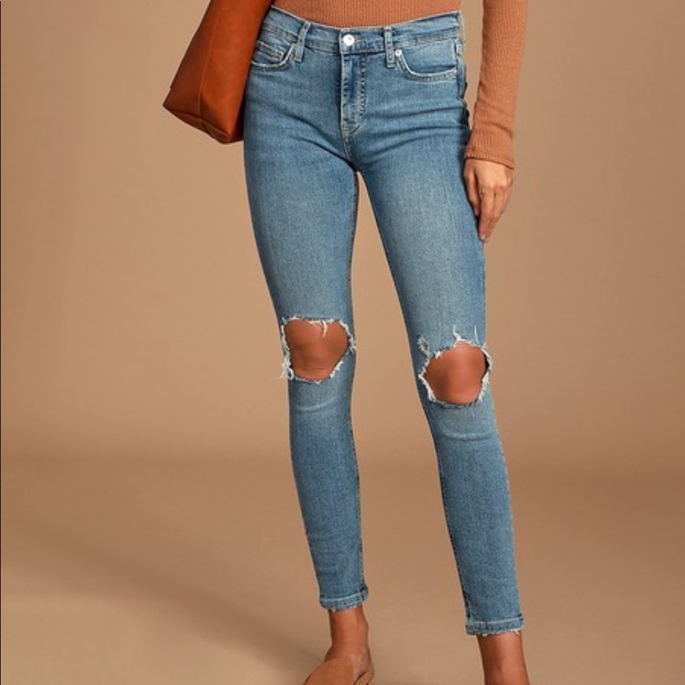 Free People Busted Knee Jeans
